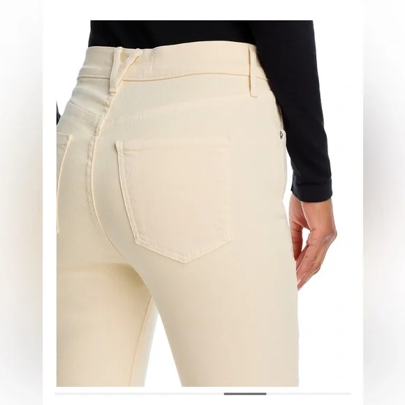 Veronica Beard Carson High Rise Ankle Flare Ecru Jeans Size 25 - Picture 5 of 14